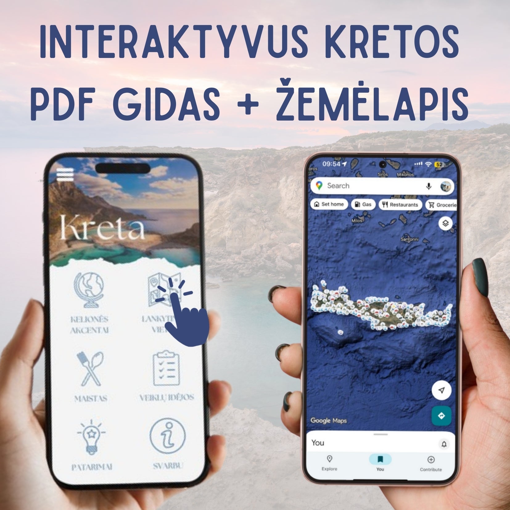 Interaktyvus Kretos PDF gidas ir žemėlapis