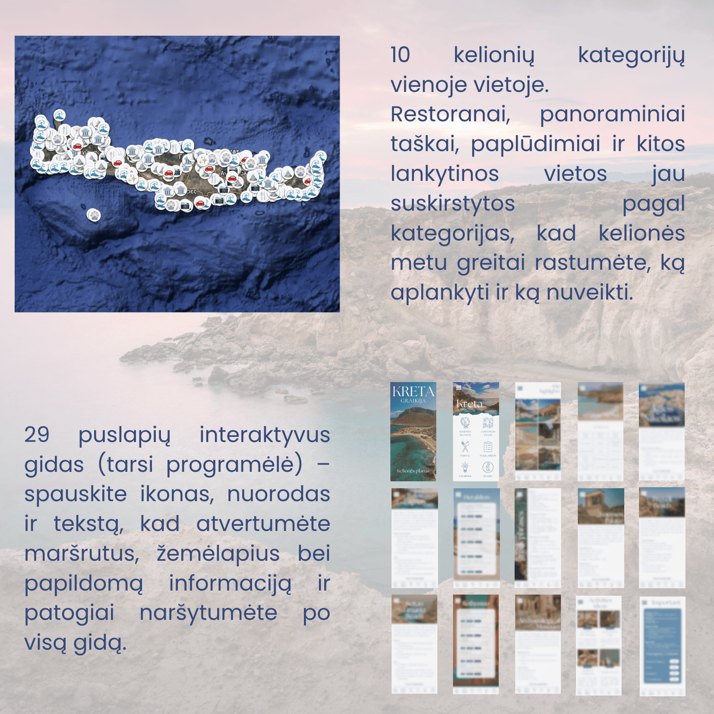 Interaktyvus Kretos PDF gidas ir žemėlapis