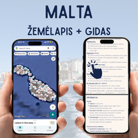 Interaktyvus Maltos PDF gidas ir žemėlapis