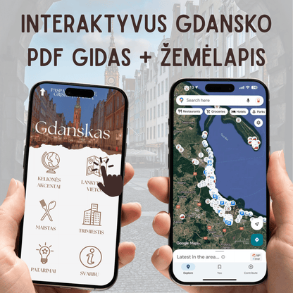 Interaktyvus Gdansko PDF gidas ir žemėlapis