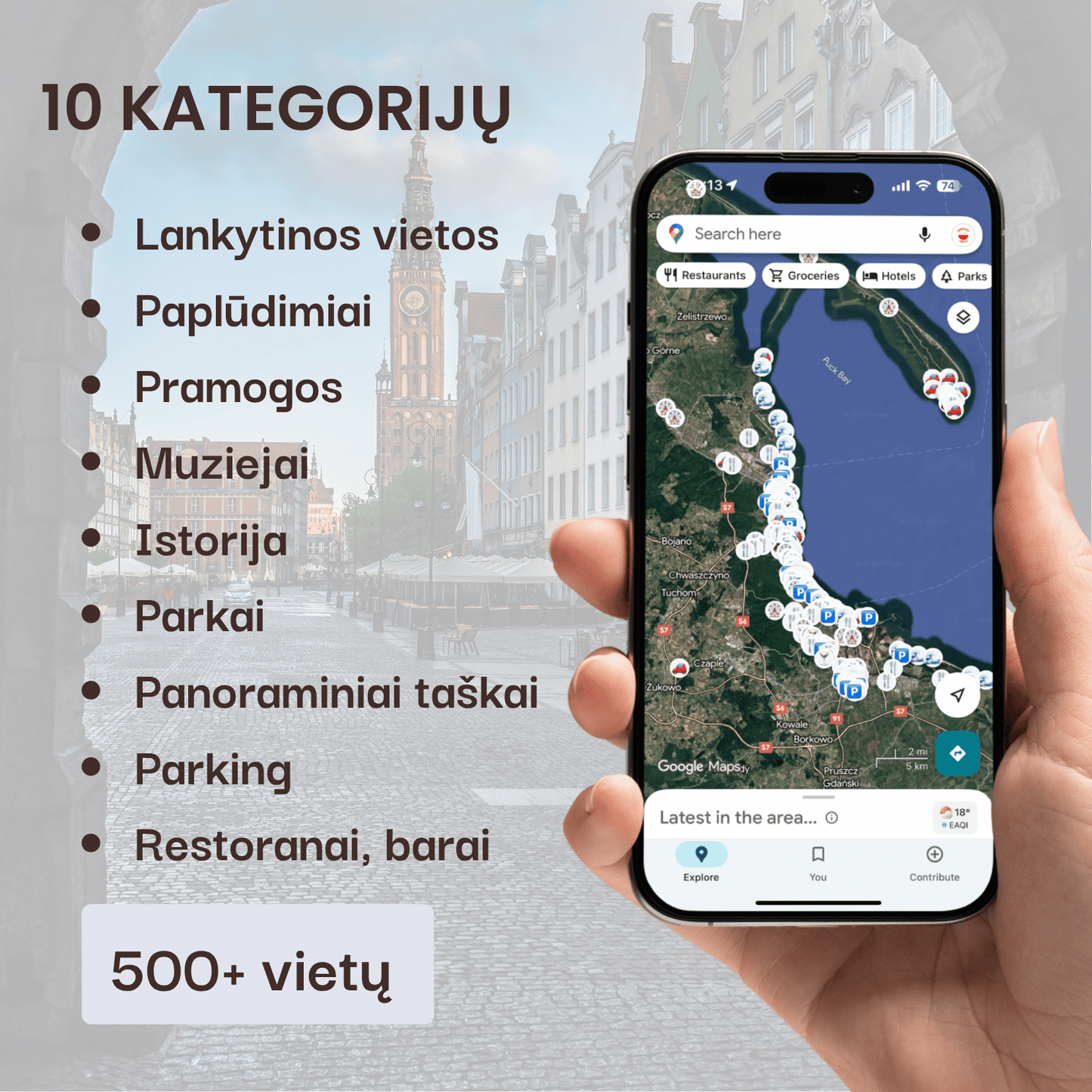 Interaktyvus Gdansko PDF gidas ir žemėlapis