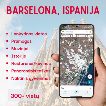 Barselona lankytinos vietos žemėlapis