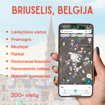 Briuselis lankytinos vietos žemėlapis