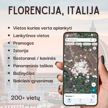 Florencija lankytinos vietos žemėlapis