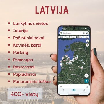 Latvijos lankytinos vietos žemėlapis