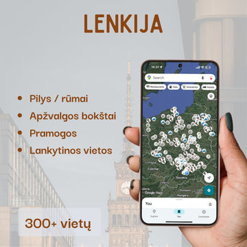 Lenkija lankytinos vietos žemėlapis