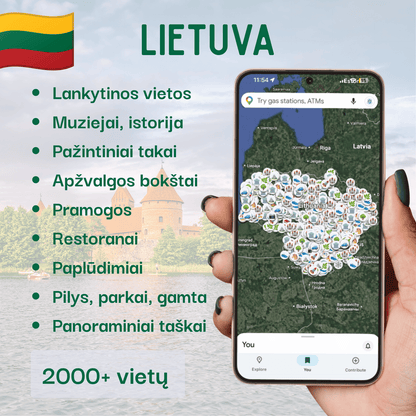 Lietuvos lankytinų vietų žemėlapis