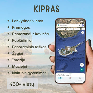 Kipras lankytinos vietos žemėlapis