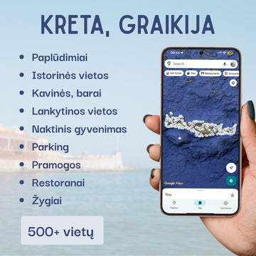 Kreta lankytinos vietos žemėlapis