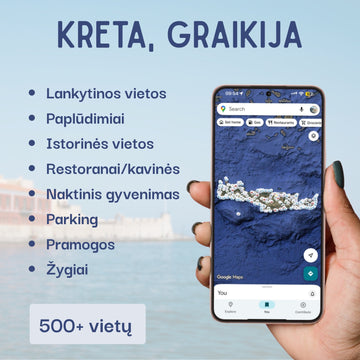 Kreta lankytinos vietos žemėlapis