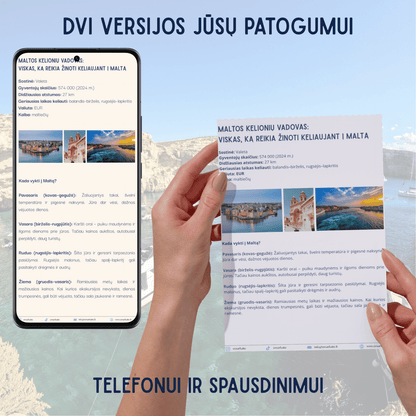 Interaktyvus Maltos PDF gidas ir žemėlapis