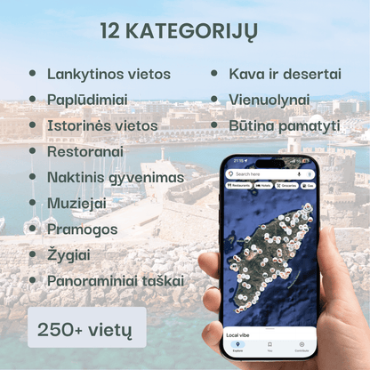 Interaktyvus Rodo PDF gidas ir žemėlapis