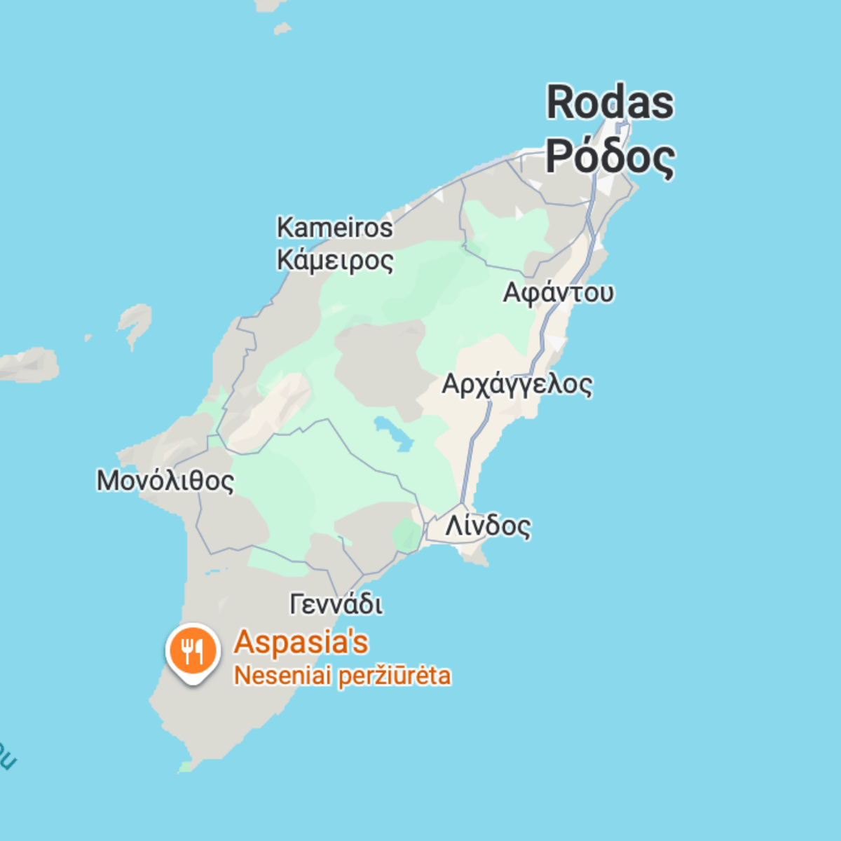 Interaktyvus Rodo PDF gidas ir žemėlapis žemėlapis prieš