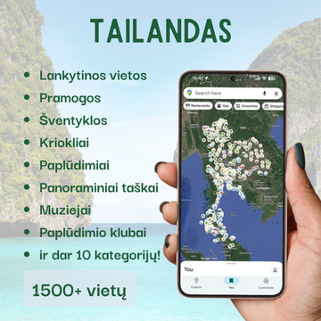 Tailandas lankytinos vietos žemėlapis