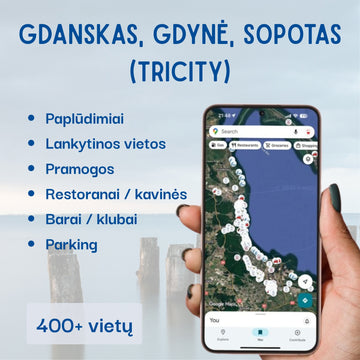 Gdanskas lankytinos vietos žemėlapis