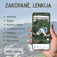 Zakopanės lankytinų vietų žemėlapis