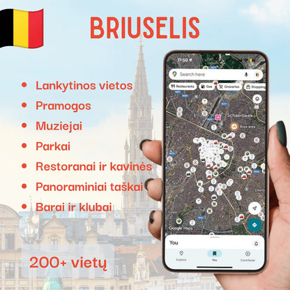 Briuselio lankytinų vietų žemėlapis – produkto viršelis