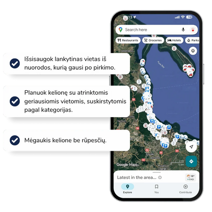 Gdansko žemėlapio informacinė iliustracija