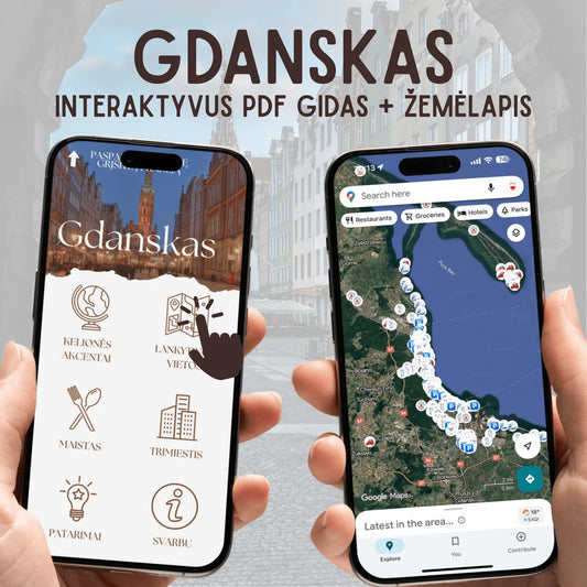 Interaktyvus Gdansko PDF gidas ir žemėlapis – produkto viršelis