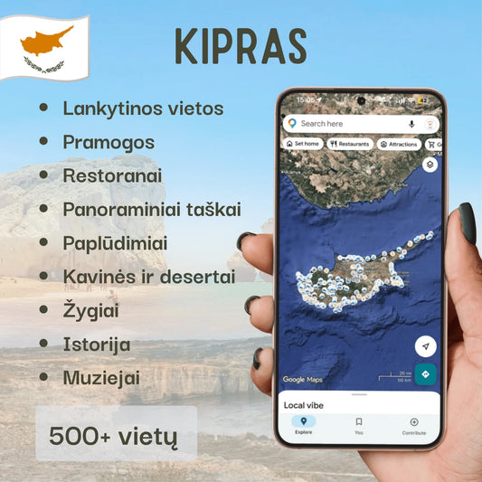 Kipro lankytinų vietų žemėlapis – produkto viršelis