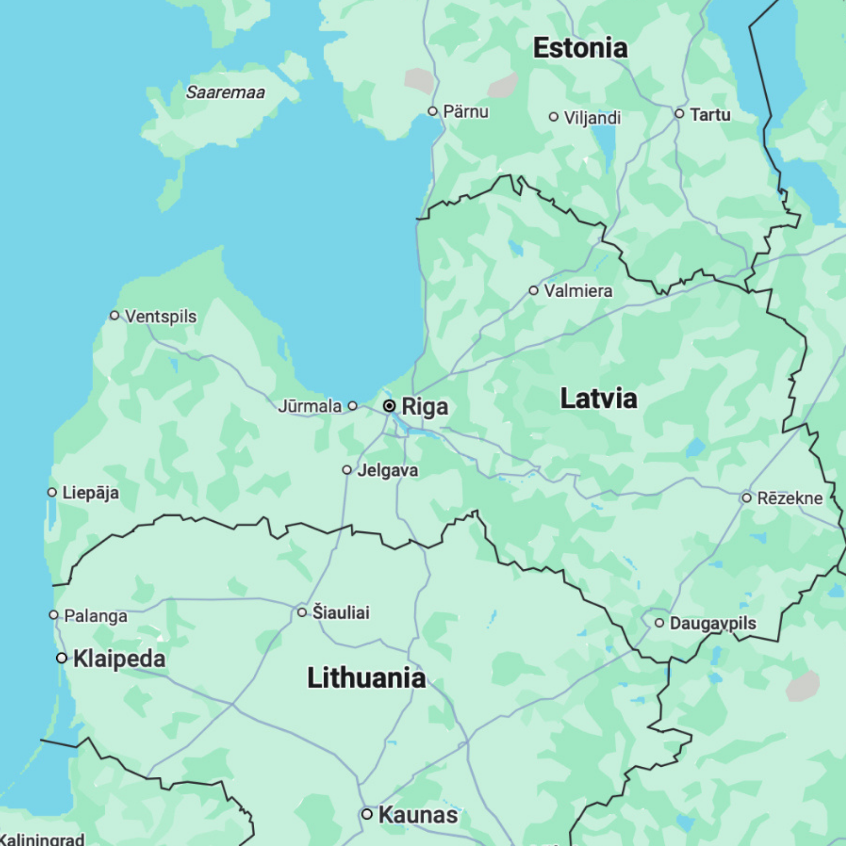 Latvijos lankytinų vietų žemėlapis žemėlapis prieš