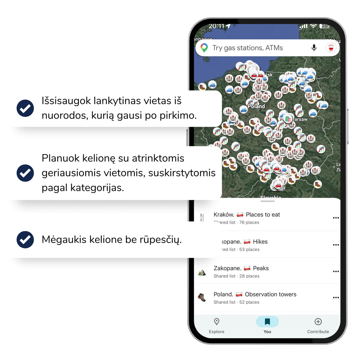 Lenkijos žemėlapių rinkinio informacinė iliustracija