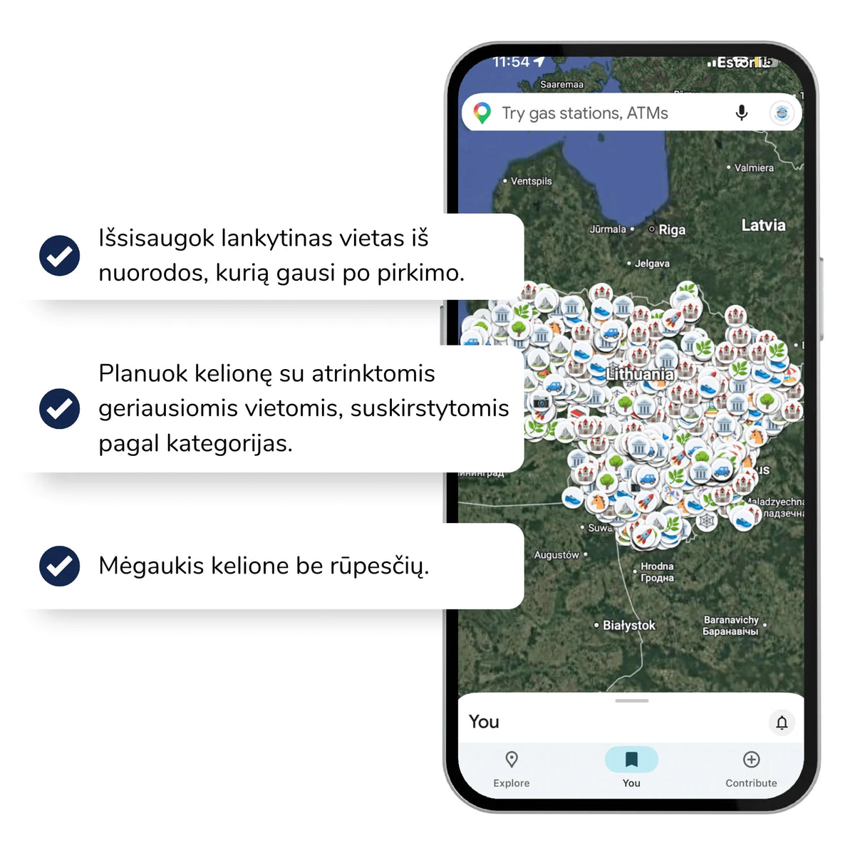 Lietuvos žemėlapio informacinė iliustracija