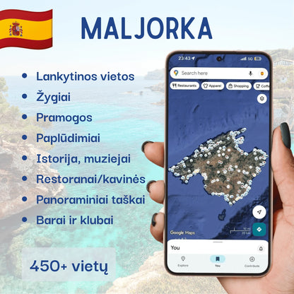 Maljorkos lankytinų vietų žemėlapis – produkto viršelis