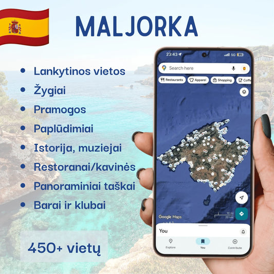 Maljorkos lankytinų vietų žemėlapis – produkto viršelis