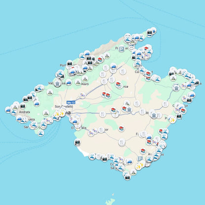 Maljorkos lankytinų vietų Google Maps žemėlapio peržiūra