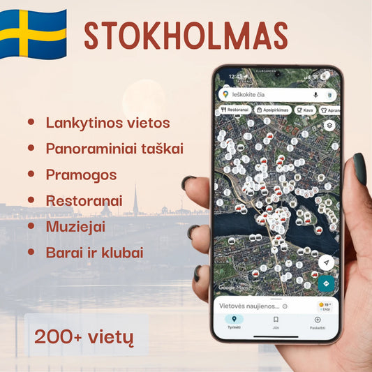 Stokholmo lankytinų vietų žemėlapis – produkto viršelis