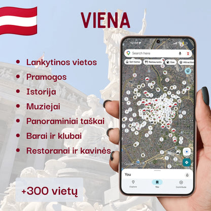 Vienos lankytinų vietų žemėlapis – produkto viršelis