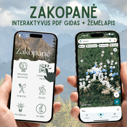 Interaktyvus Zakopanės PDF gidas ir žemėlapis – pagrindinis produkto viršelis